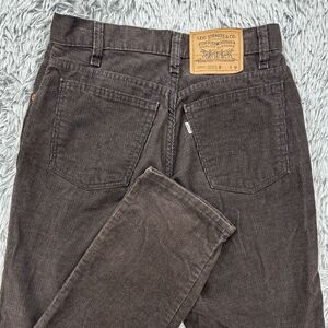 Levis Pants Womens 27.5X30.75 Brown Corduroy VTG 90s 910 Made In USA August 1996